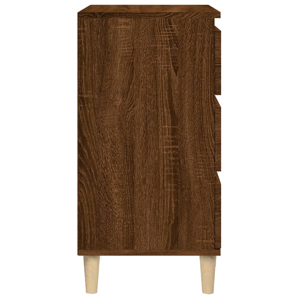 Nachttisch Braun Eichen-Optik 40x35x70 cm Holzwerkstoff - Pazzar.ch