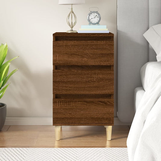 Nachttisch Braun Eichen-Optik 40x35x70 cm Holzwerkstoff - Pazzar.ch