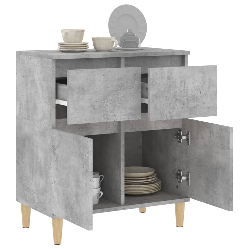 Sideboard Betongrau 60x35x70 cm Holzwerkstoff - Pazzar.ch