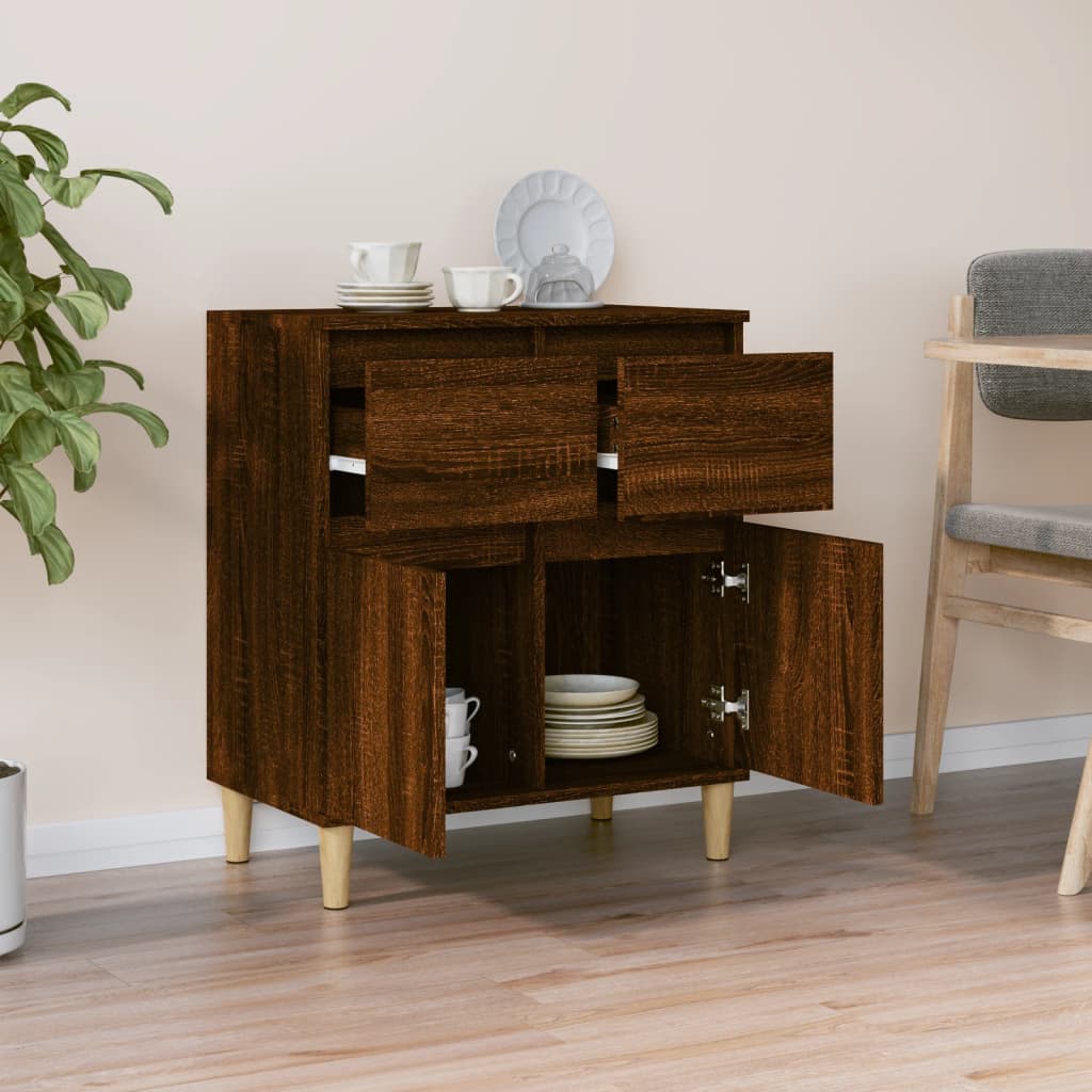 Sideboard Braun Eichen-Optik 60x35x70 cm Holzwerkstoff - Pazzar.ch