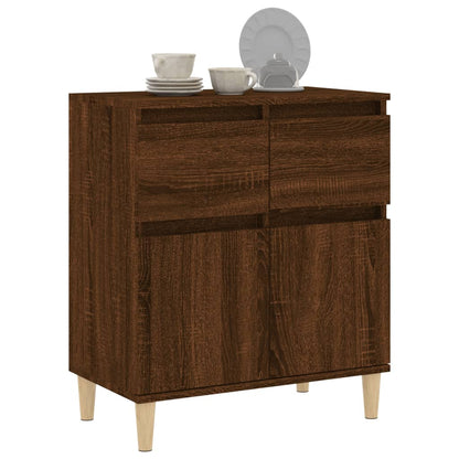 Sideboard Braun Eichen-Optik 60x35x70 cm Holzwerkstoff - Pazzar.ch