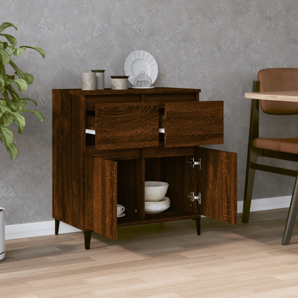 Sideboard Braun Eichen-Optik 60x35x70 cm Holzwerkstoff - Pazzar.ch