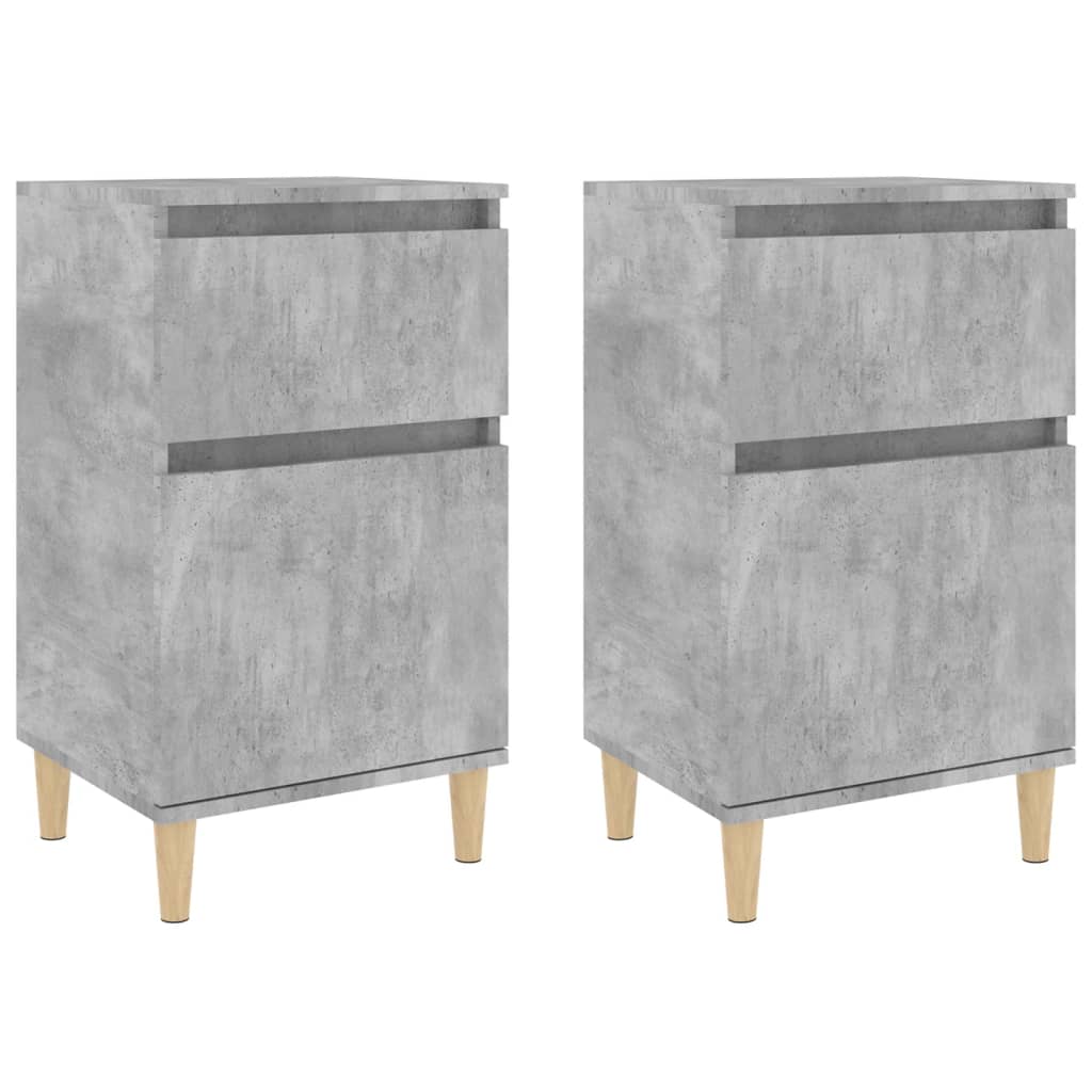 Nachttische 2 Stk. Betongrau 40x35x70 cm - Pazzar.ch