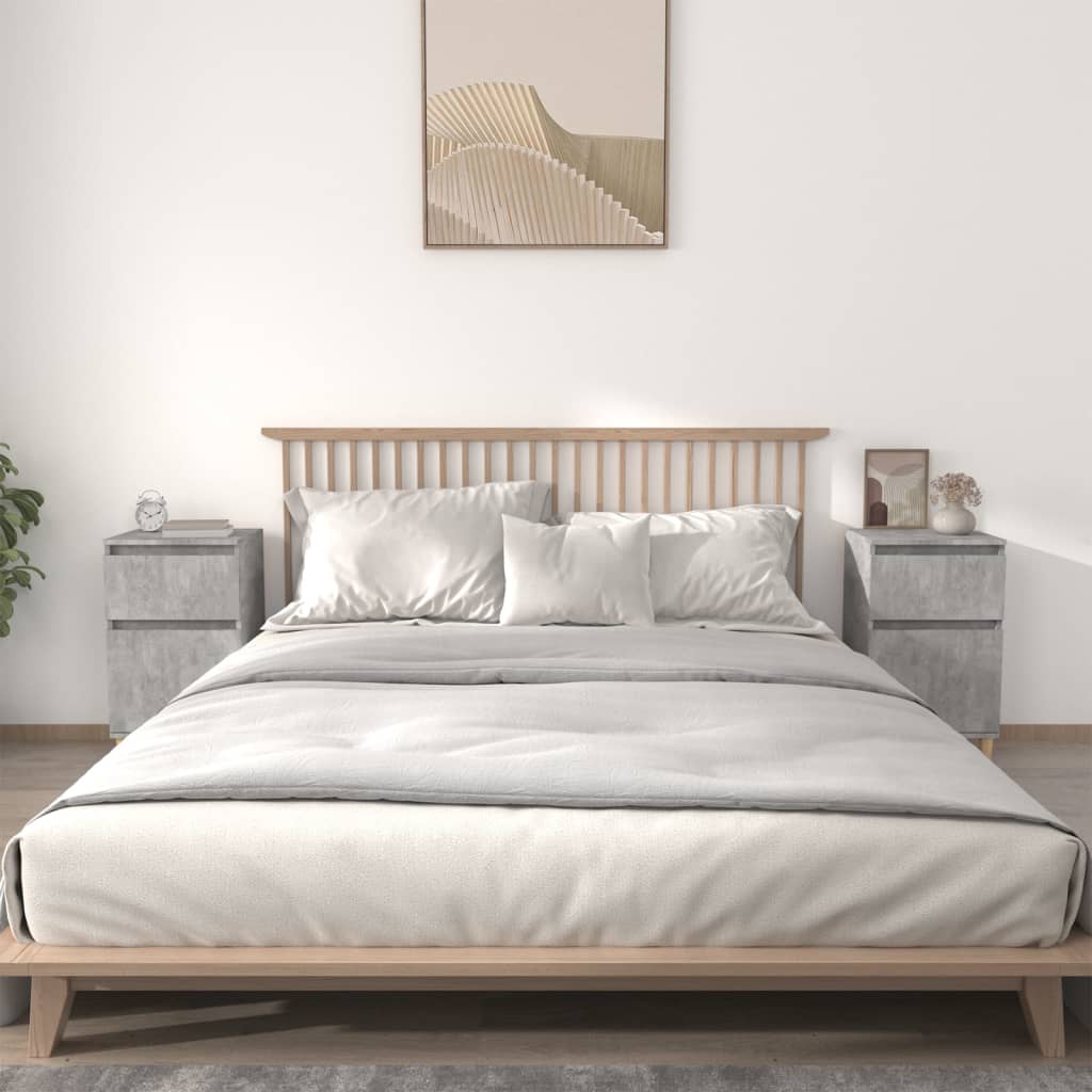 Nachttische 2 Stk. Betongrau 40x35x70 cm - Pazzar.ch