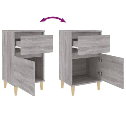 Nachttische 2 Stk. Grau Sonoma 40x35x70 cm - Pazzar.ch