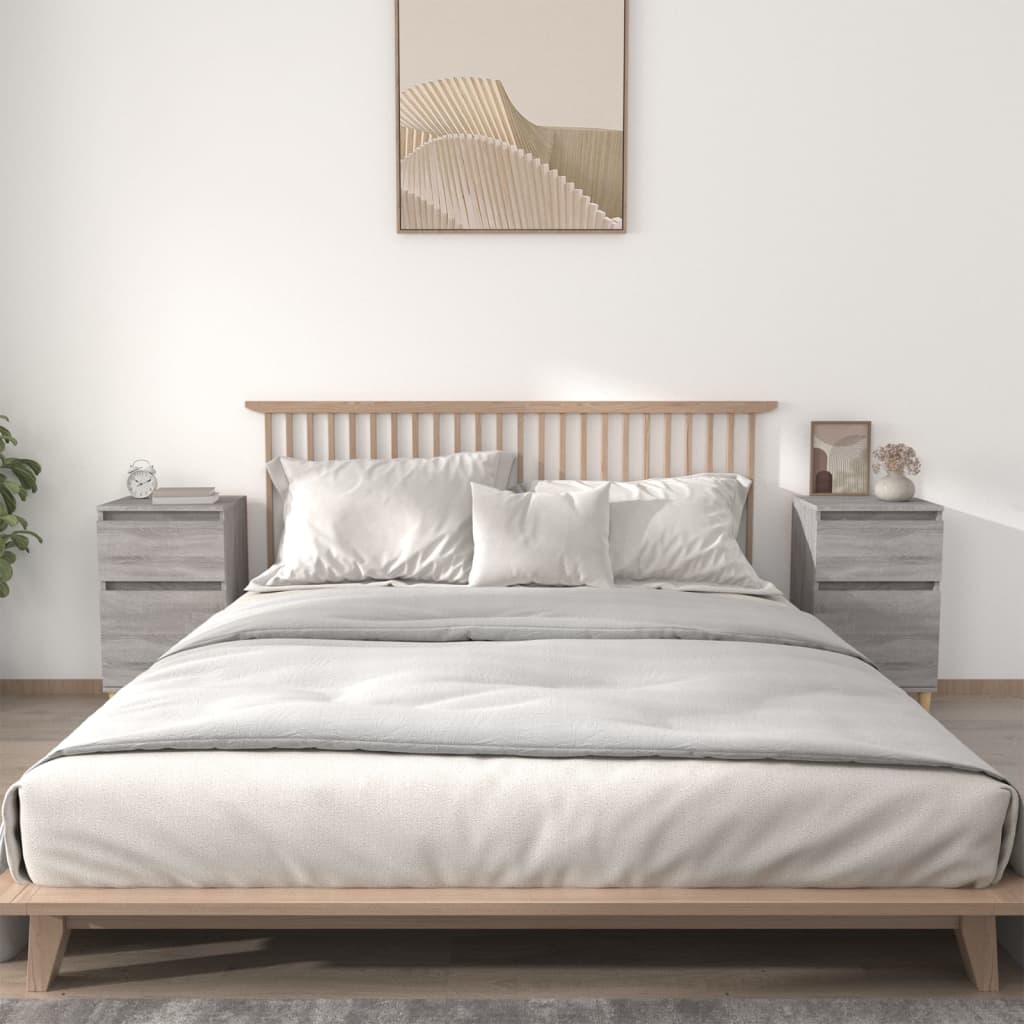 Nachttische 2 Stk. Grau Sonoma 40x35x70 cm - Pazzar.ch