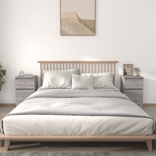 Nachttische 2 Stk. Grau Sonoma 40x35x70 cm - Pazzar.ch