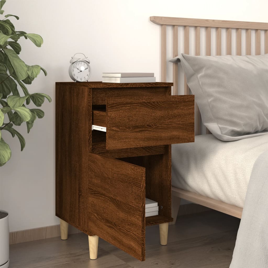 Nachttisch Braun Eichen-Optik 40x35x70 cm - Pazzar.ch