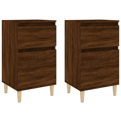 Nachttische 2 Stk. Braun Eichen-Optik 40x35x70 cm - Pazzar.ch