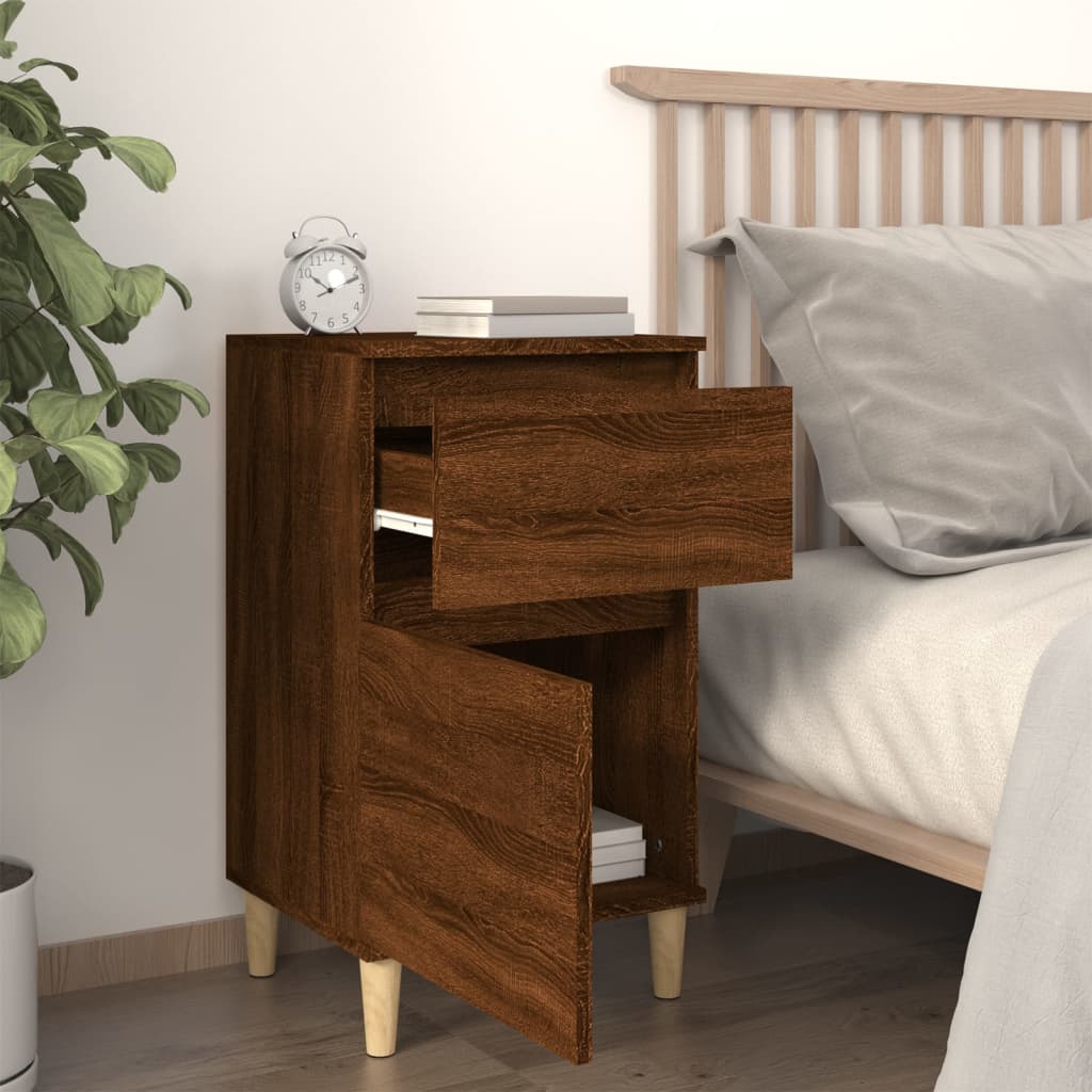 Nachttische 2 Stk. Braun Eichen-Optik 40x35x70 cm - Pazzar.ch