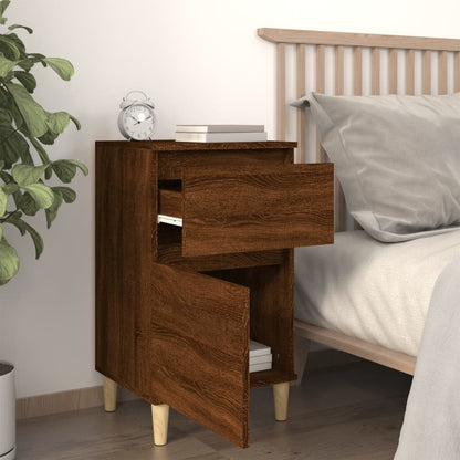 Nachttische 2 Stk. Braun Eichen-Optik 40x35x70 cm - Pazzar.ch