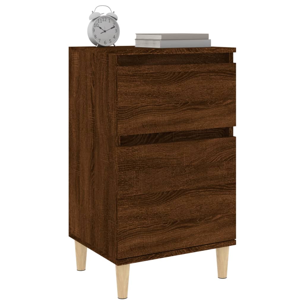 Nachttische 2 Stk. Braun Eichen-Optik 40x35x70 cm - Pazzar.ch