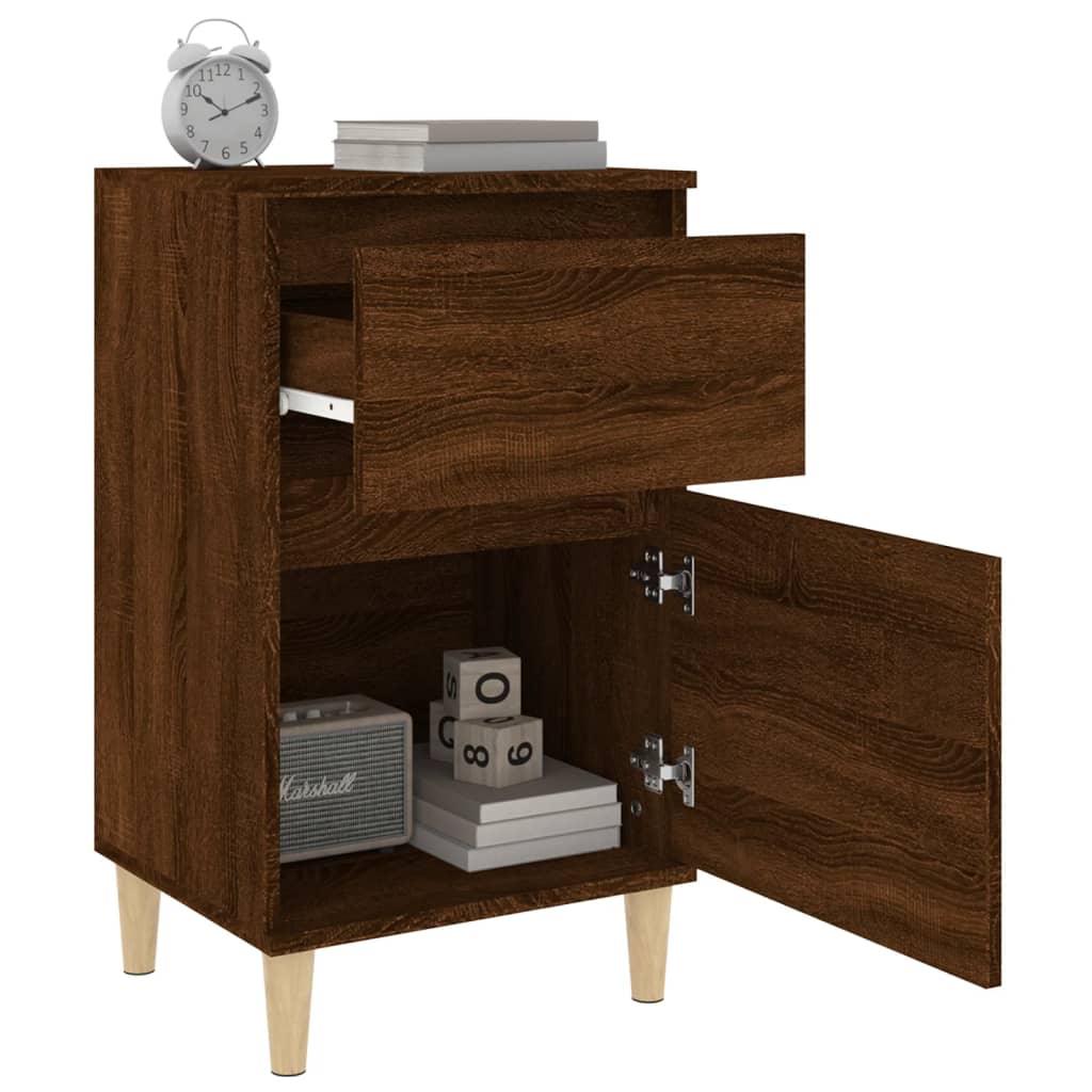 Nachttische 2 Stk. Braun Eichen-Optik 40x35x70 cm - Pazzar.ch