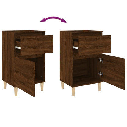 Nachttische 2 Stk. Braun Eichen-Optik 40x35x70 cm - Pazzar.ch