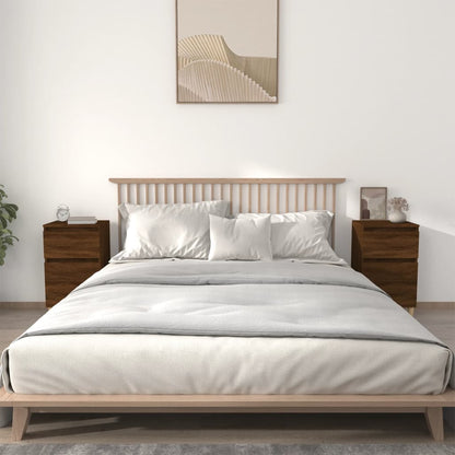 Nachttische 2 Stk. Braun Eichen-Optik 40x35x70 cm - Pazzar.ch