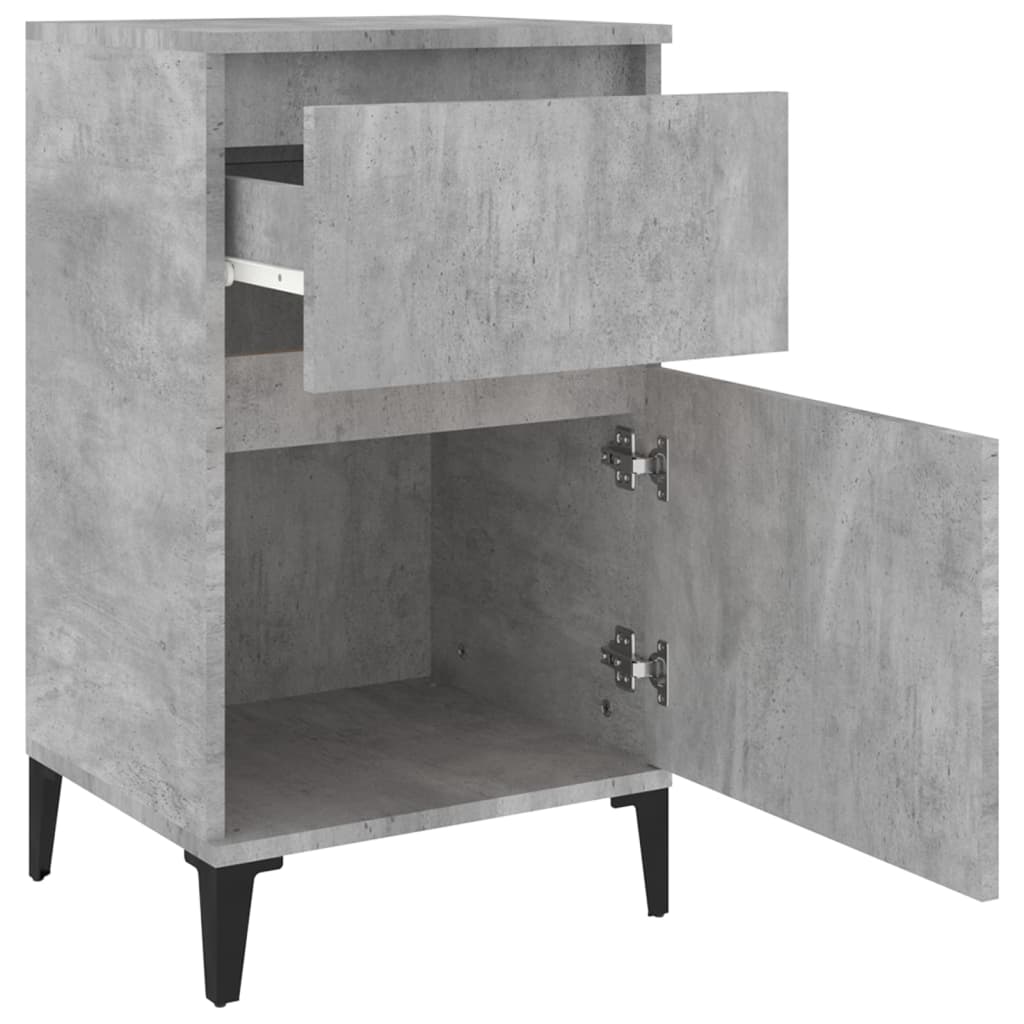 Nachttische 2 Stk. Betongrau 40x35x70 cm - Pazzar.ch