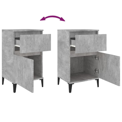 Nachttische 2 Stk. Betongrau 40x35x70 cm - Pazzar.ch