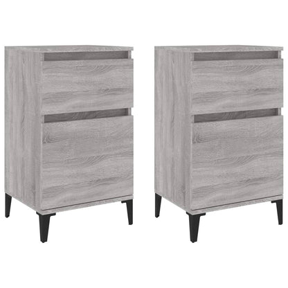 Nachttische 2 Stk. Grau Sonoma 40x35x70 cm - Pazzar.ch