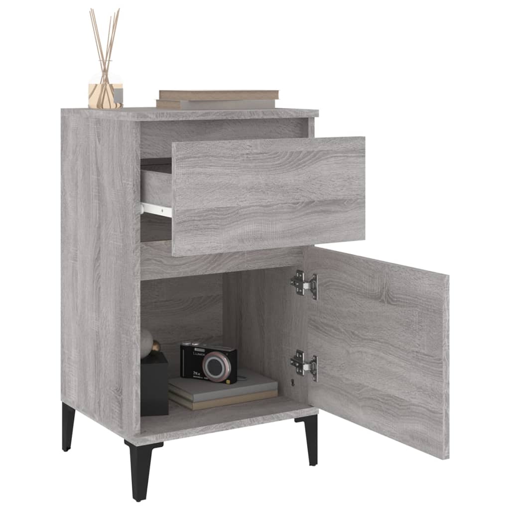 Nachttische 2 Stk. Grau Sonoma 40x35x70 cm - Pazzar.ch