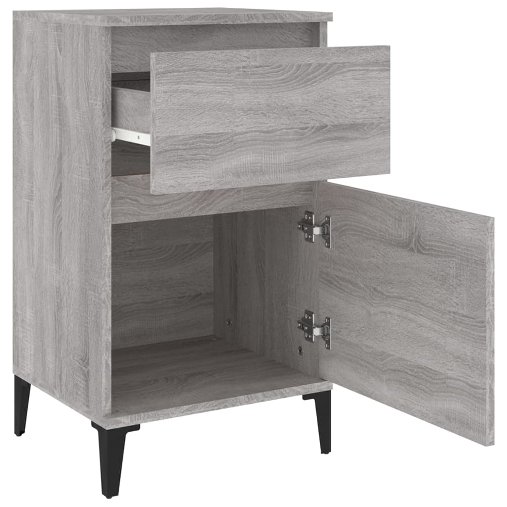 Nachttische 2 Stk. Grau Sonoma 40x35x70 cm - Pazzar.ch