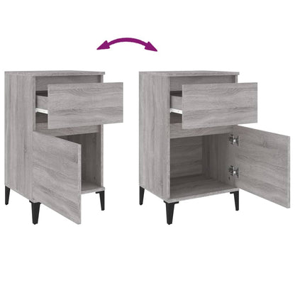 Nachttische 2 Stk. Grau Sonoma 40x35x70 cm - Pazzar.ch