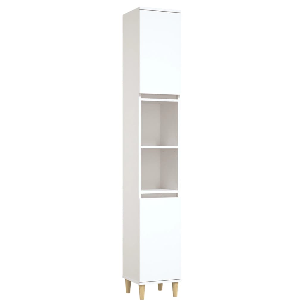 Badschrank Weiß 30x30x190 cm Holzwerkstoff - Pazzar.ch