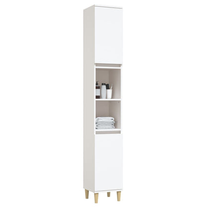 Badschrank Weiß 30x30x190 cm Holzwerkstoff - Pazzar.ch