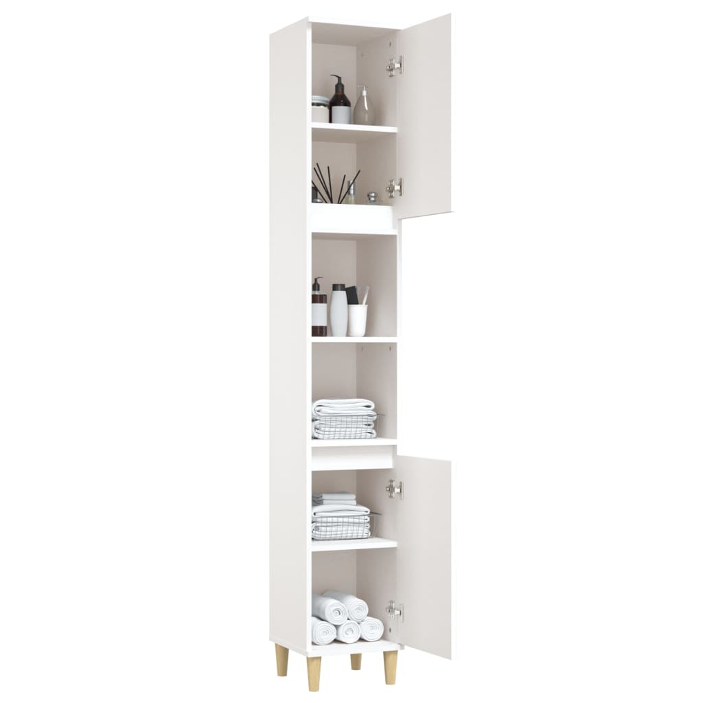 Badschrank Weiß 30x30x190 cm Holzwerkstoff - Pazzar.ch