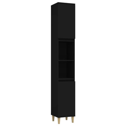 Badschrank Schwarz 30x30x190 cm Holzwerkstoff - Pazzar.ch
