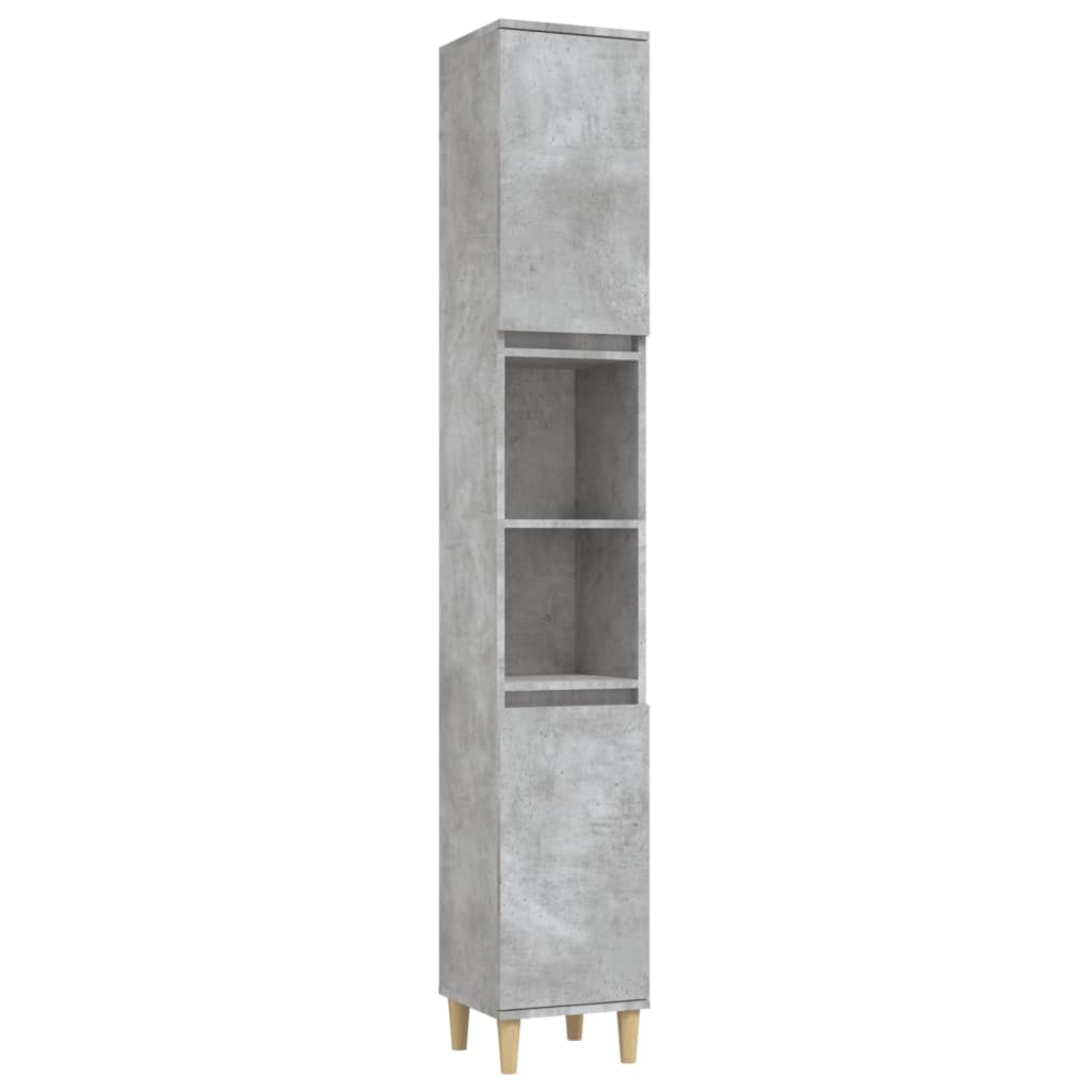 Badschrank Betongrau 30x30x190 cm Holzwerkstoff - Pazzar.ch