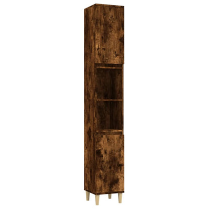 Badschrank Räuchereiche 30x30x190 cm Holzwerkstoff - Pazzar.ch