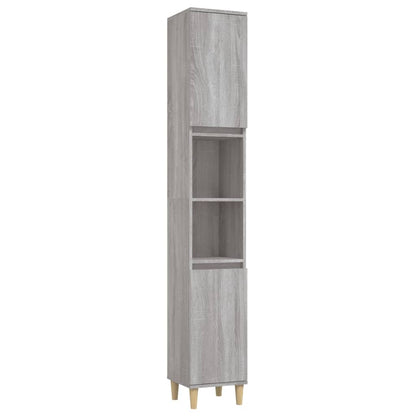 Badschrank Grau Sonoma 30x30x190 cm Holzwerkstoff - Pazzar.ch
