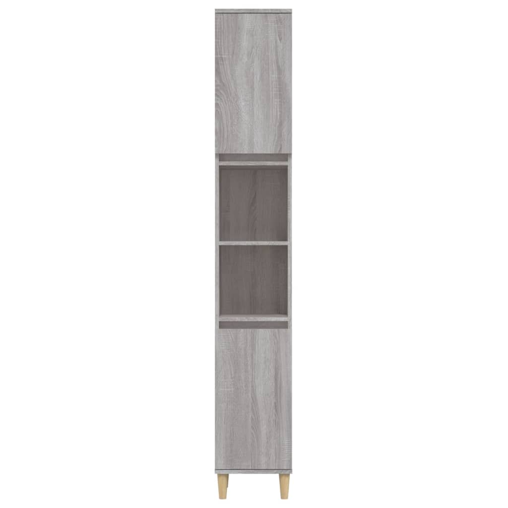 Badschrank Grau Sonoma 30x30x190 cm Holzwerkstoff - Pazzar.ch