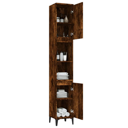 Badschrank Räuchereiche 30x30x190 cm Holzwerkstoff - Pazzar.ch