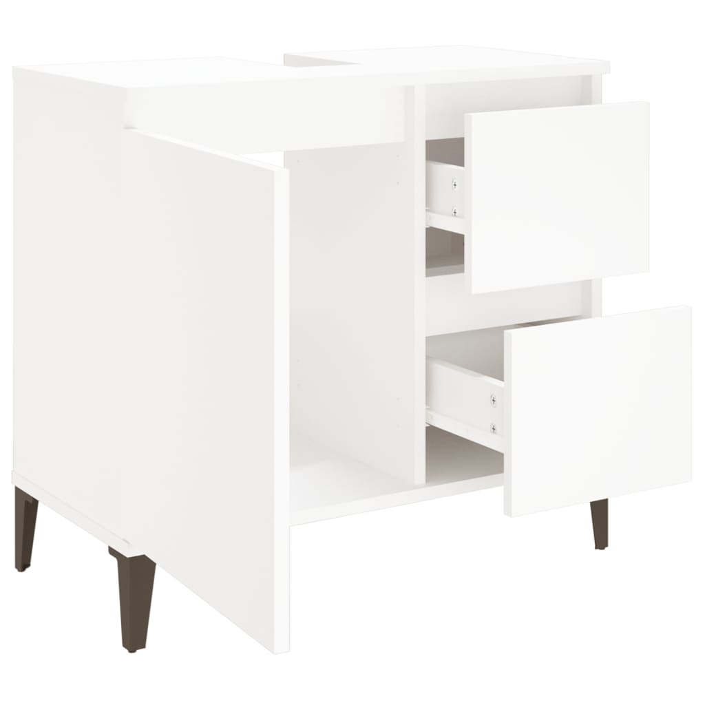 Badschrank Weiß 65x33x60 cm Holzwerkstoff - Pazzar.ch