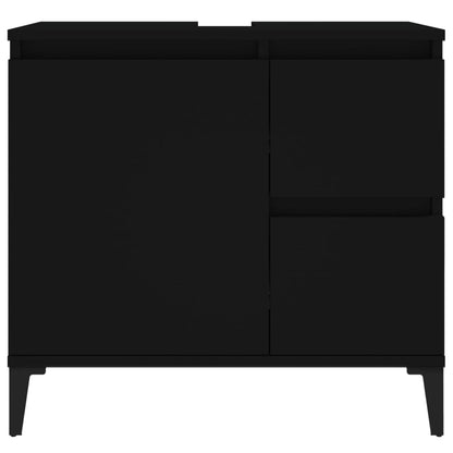 Badschrank Schwarz 65x33x60 cm Holzwerkstoff - Pazzar.ch