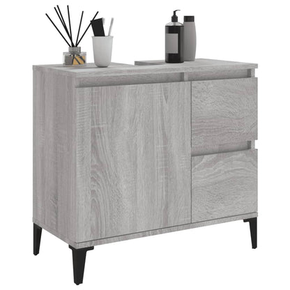Badschrank Grau Sonoma 65x33x60 cm Holzwerkstoff - Pazzar.ch