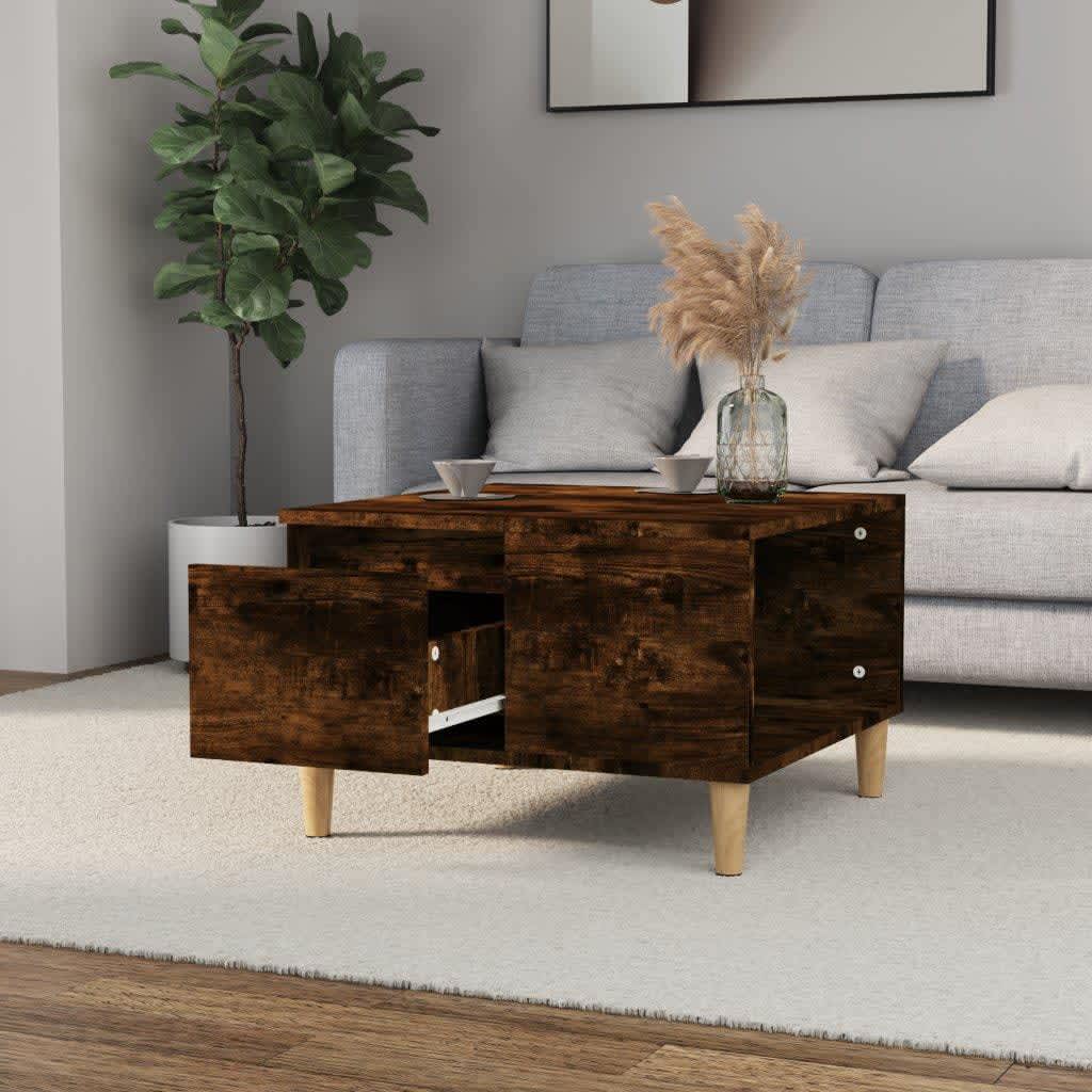 Couchtisch Räuchereiche 55x55x36,5 cm Holzwerkstoff - Pazzar.ch