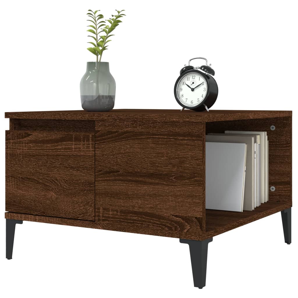 Couchtisch Braun Eichen-Optik 55x55x36,5 cm Holzwerkstoff - Pazzar.ch