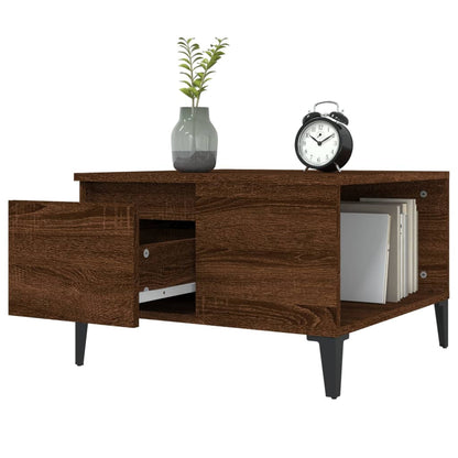 Couchtisch Braun Eichen-Optik 55x55x36,5 cm Holzwerkstoff - Pazzar.ch