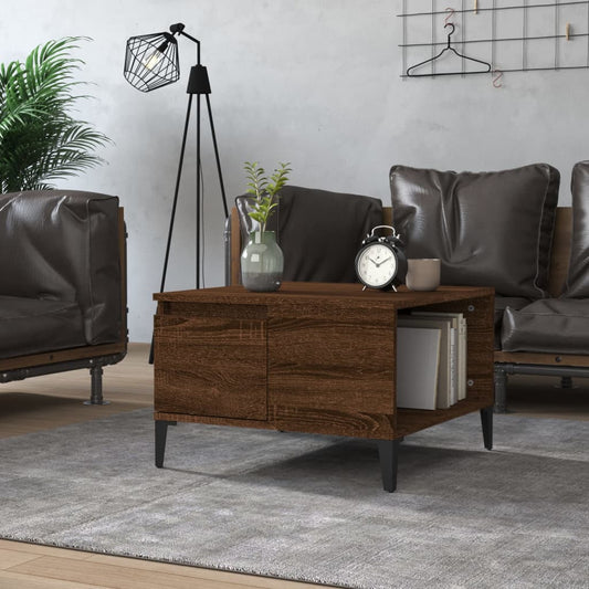 Couchtisch Braun Eichen-Optik 55x55x36,5 cm Holzwerkstoff - Pazzar.ch