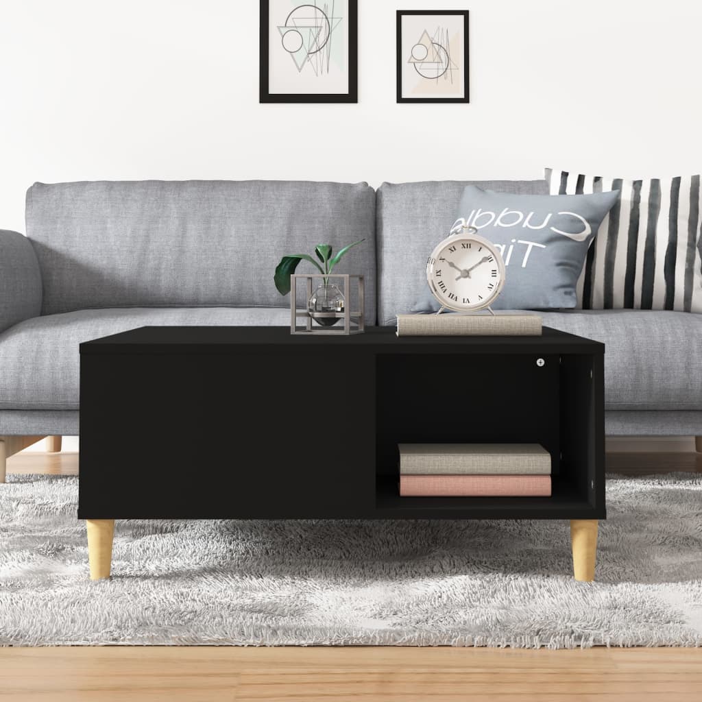 Couchtisch Schwarz 80x80x36,5 cm Holzwerkstoff - Pazzar.ch