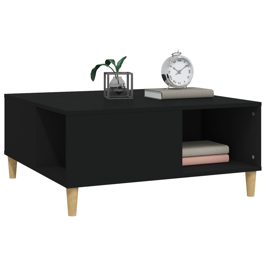 Couchtisch Schwarz 80x80x36,5 cm Holzwerkstoff - Pazzar.ch