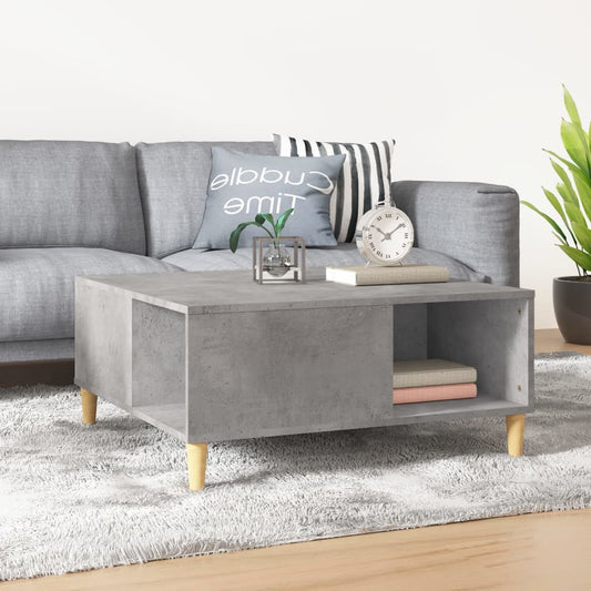Couchtisch Betongrau 80x80x36,5 cm Holzwerkstoff - Pazzar.ch