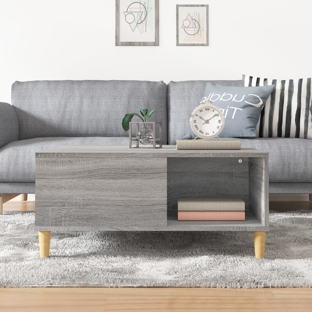 Couchtisch Grau Sonoma 80x80x36,5 cm Holzwerkstoff - Pazzar.ch