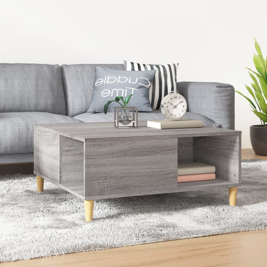 Couchtisch Grau Sonoma 80x80x36,5 cm Holzwerkstoff - Pazzar.ch