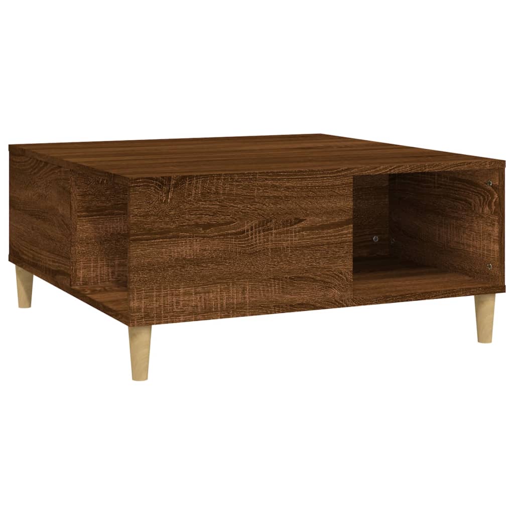Couchtisch Braun Eichen-Optik 80x80x36,5 cm Holzwerkstoff - Pazzar.ch