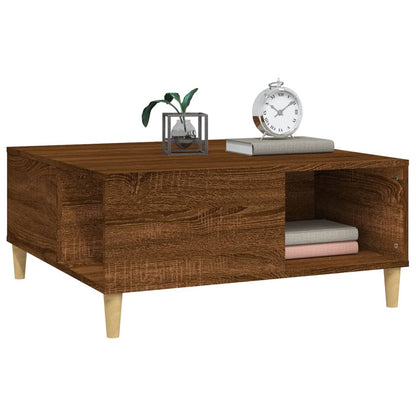 Couchtisch Braun Eichen-Optik 80x80x36,5 cm Holzwerkstoff - Pazzar.ch