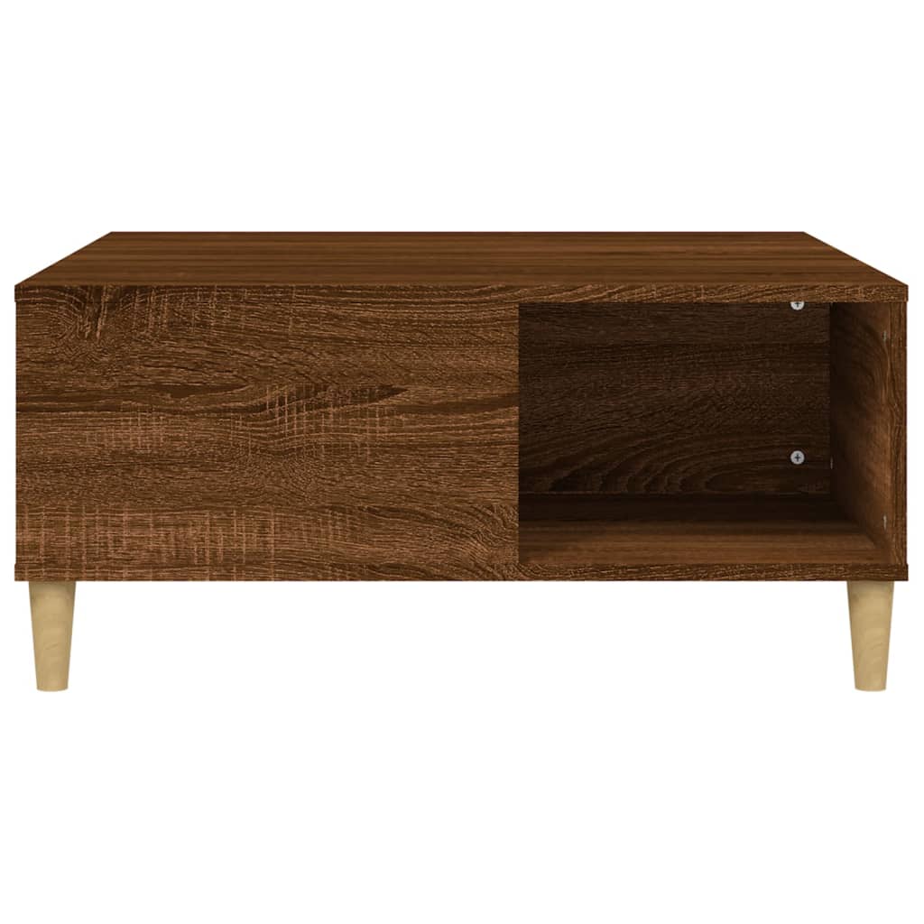 Couchtisch Braun Eichen-Optik 80x80x36,5 cm Holzwerkstoff - Pazzar.ch