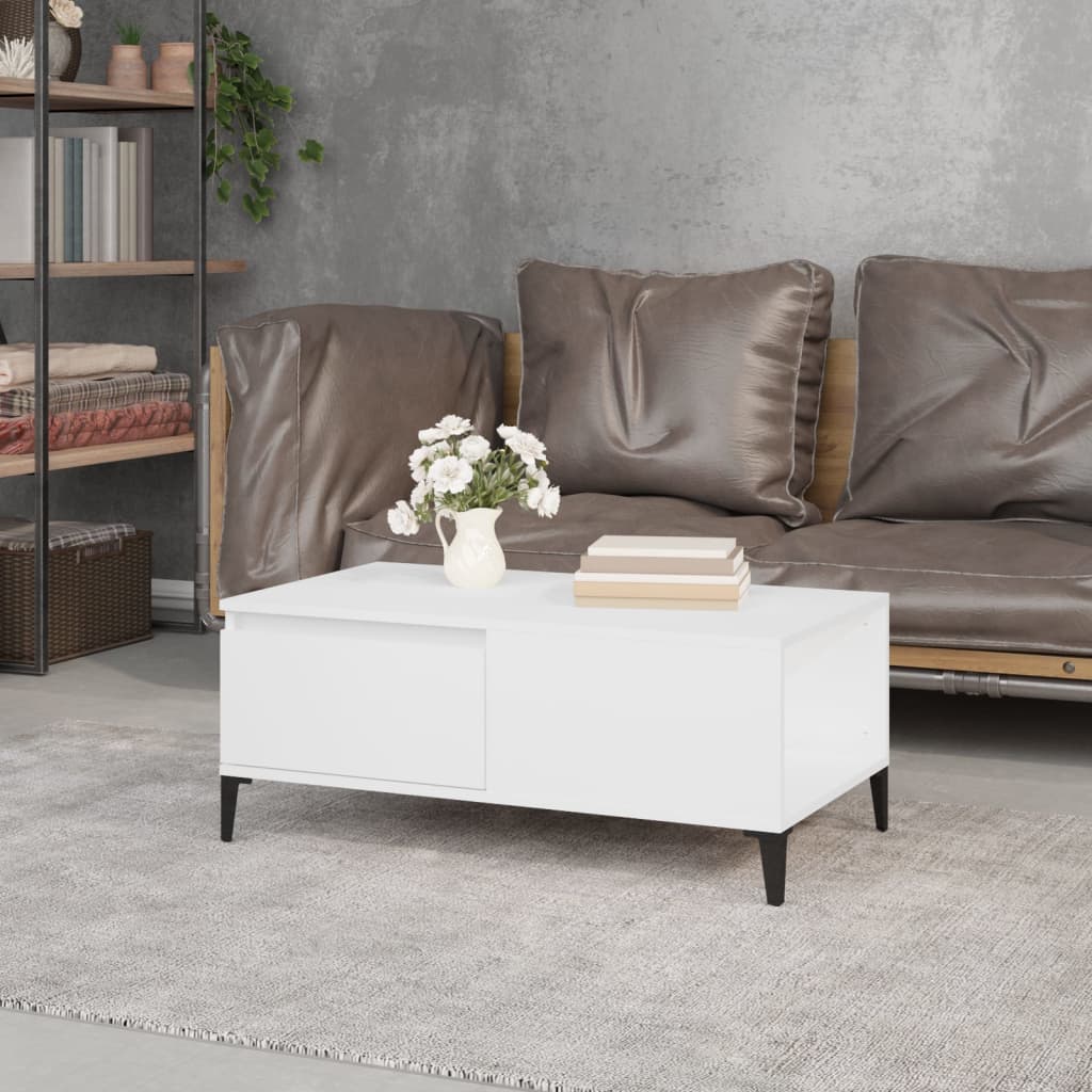 Couchtisch Weiß 90x50x36,5 cm Holzwerkstoff - Pazzar.ch